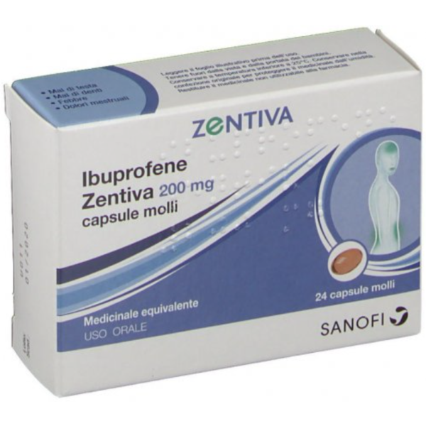 Ibuprofene Zentiva (SCAD.07/2024)  200 mg 24 Capsule Molli