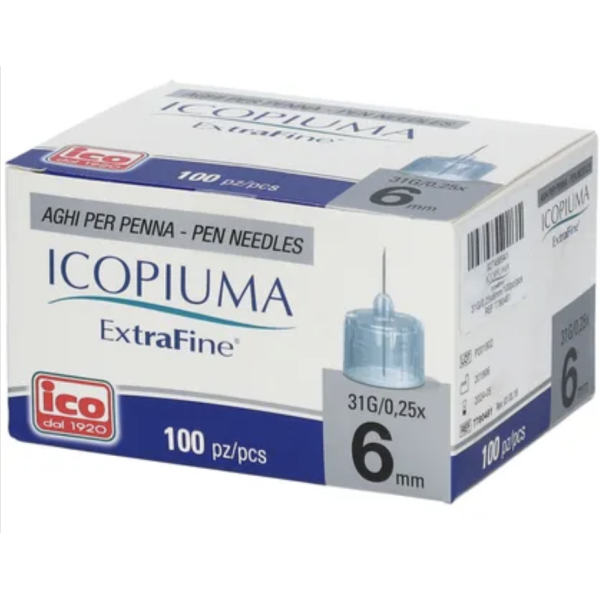 Icopiuma Ago Penna Extrafine G31 6 mm 100 pezzi (SCAD.03/2027)