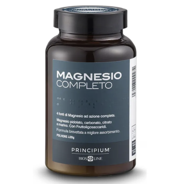 Principium Magnesio Completo 400g - Integratore per Stanchezza, Affaticamento e Funzione Muscolare 