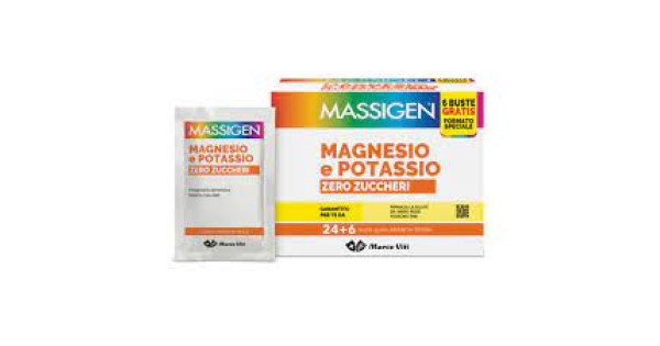 MASSIGEN® Magnesio e Potassio Forte Zero Zucchero 24 6 pz MASSIGEN® Magnesio e Potassio Forte Zero Zucchero 24 6 pz