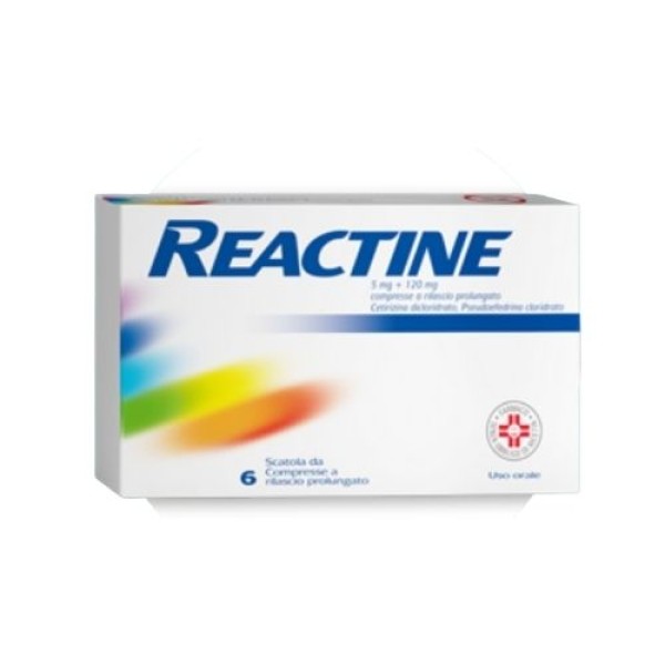 Reactine (SCAD. 09/2025) 6 Compresse  a rilascio prolungato 5 mg + 120 mg - Antistaminico