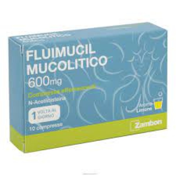 Fluimucil Mucolitico 600M mg (SCAD.11/2025) - 10 Compresse Effervescenti 