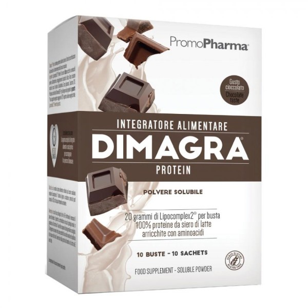 Dimagra Protein (SCAD.03/2025) Gusto Cacao 10 buste - Massa Muscolare e Perdita di Peso