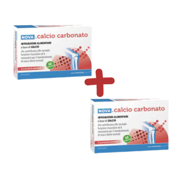 Calcio Carbonato 0,5 g (60+60) 120 COMPRESSE (SCAD.03/2026) - Offerta limitata 