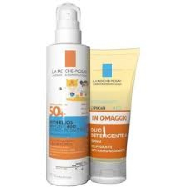 La Roche-Posay Anthelios Latte Spray Bambino SPf 50+ 200ml più omaggio Lipikar Olio Lavante AP+ 100ml per pelli atopiche