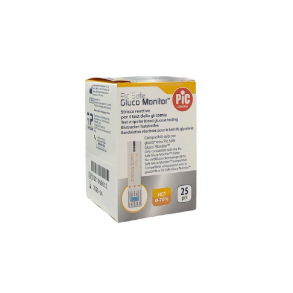 Pic Gluco Monitor (SCAD.10/2025) 25 Strisce Reattive per la misurazione della glicemia