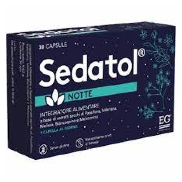 Sedatol Notte 30 Capsule (SCAD.05/2025) Integratore Alimentare per Addormentamento 