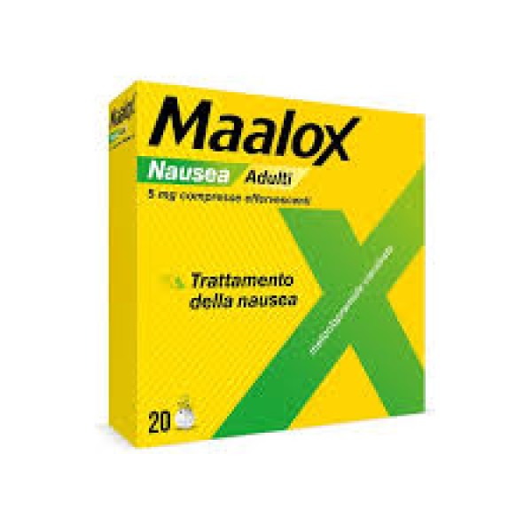 Maalox Nausea (SCAD.10/2027) 20 Compresse Effervescenti 5 mg