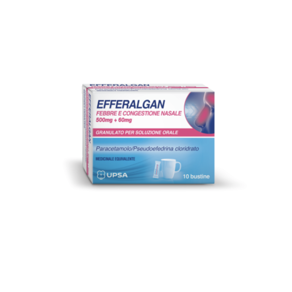 Efferalgan Febre e Congestione Nasale 500mg+60 mg 10 Bustine (SCAD.08/2027)