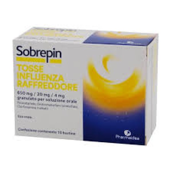 Sobrepin Tosse Influenza Raffreddore  Orale Granulato 650Mg + 20 Mg + 4 Mg 10 Bustine (SCAD.12/2026)