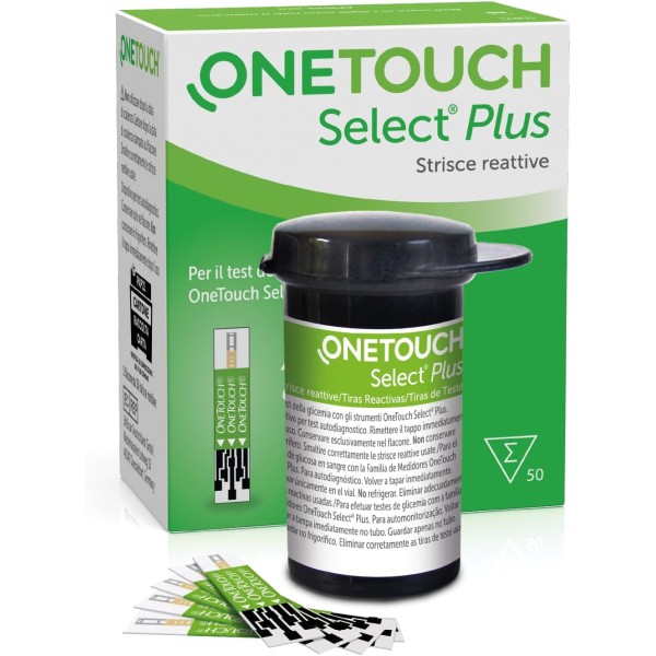OneTouch Select Plus 50 strisce reattive per la misurazione della Glicemia( SCAD.03/2027)