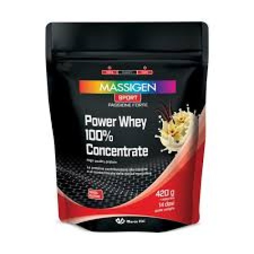 Massigen Sport Power Whey Protein 100% Concentrate Gusto Vaniglia 420 g (SCAD.08/2026)