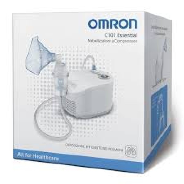 Omron Nebulizzatore a Compressore C101 Essential Dispositivo Aerosol per Adulti e Bambini