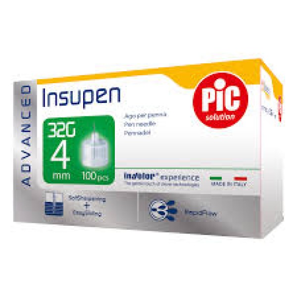 Pic Insupen Advance Ago Penna Insulina G32 mm 4 mm 100 pezzi (SCAD.04/2029)