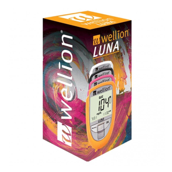 Wellion Luna Glucometro Kit con 10 lancette e 10 strisce glicemia in omaggio (SCAD11/2026)