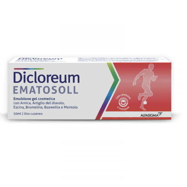 Dicloreum Ematosol Gel 50 ml - Indicato per distorsioni e Contusioni (SCAD.06/2026)