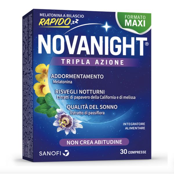 Novanight 30 Compresse a Rilascio Prolungato Integratore per l'addormentamento