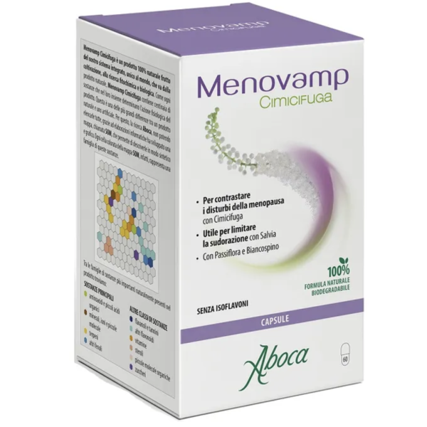 Menovamp Cimicifuga 60 capsule - Integratore per la Menopausa