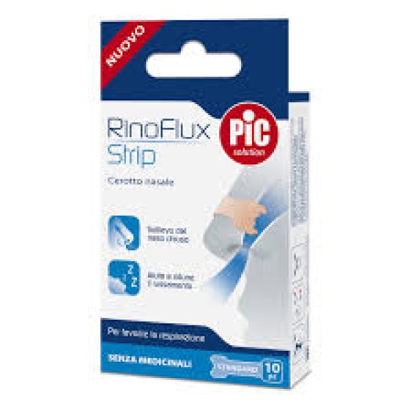  Pic RinoFlux Strip Cerotti Nasali 56x18 mm 10 Pezzi (SCAD.05/230)