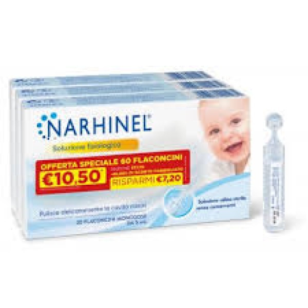 Narhinel Soluzione Fisiologica 60 flaconi 5 ml (SCAD.01/2026)