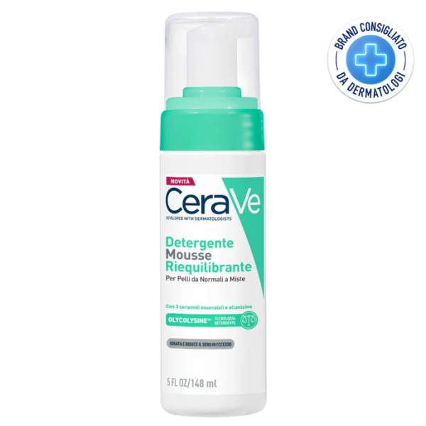 Cerave Mousse Detergente Viso riequilibrante 148 ml 