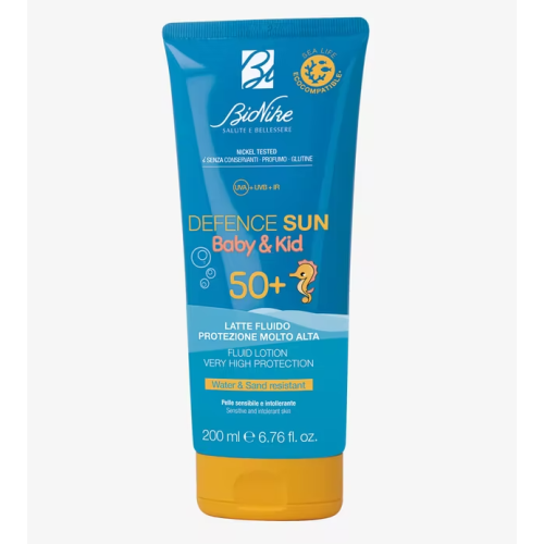 Bionike Defence Sun Spf 50 + Baby&Kid Latte Fluido Solare 200 ml (SCAD.12/2027)