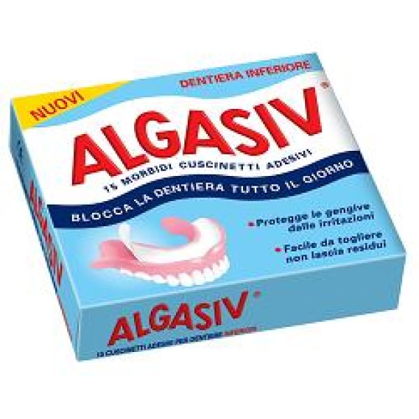 Algasiv (SCAD. 07/2025) Cuscinetti per Dentiera Inferiore 15 pezzi 
