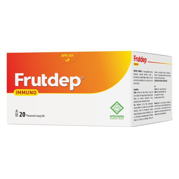 Frutdep Immuno 20 Flaconi da 10 ml - Integratore per le difese Immunitarie 