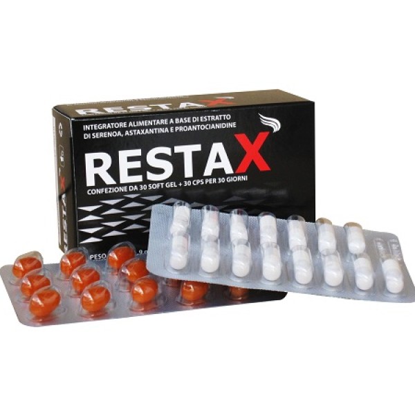 Restax 30 Capsule + 30 Softgel - Integratore per prostata e perdita capelli