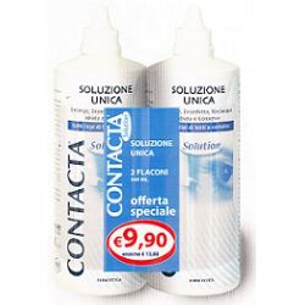 Contacta Soluzione Unica Isotonica per Lenti a Contatto 360 ml Bi-pack