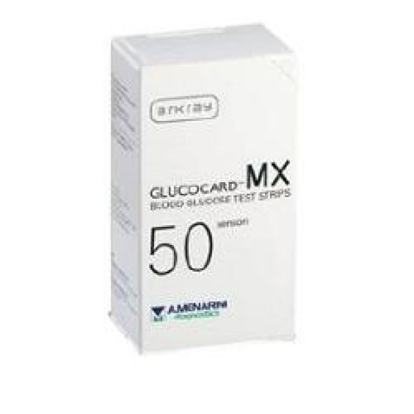 Glucocard MX Blood Glucose 50 Strisce reattive per la misurazione della Glicemia