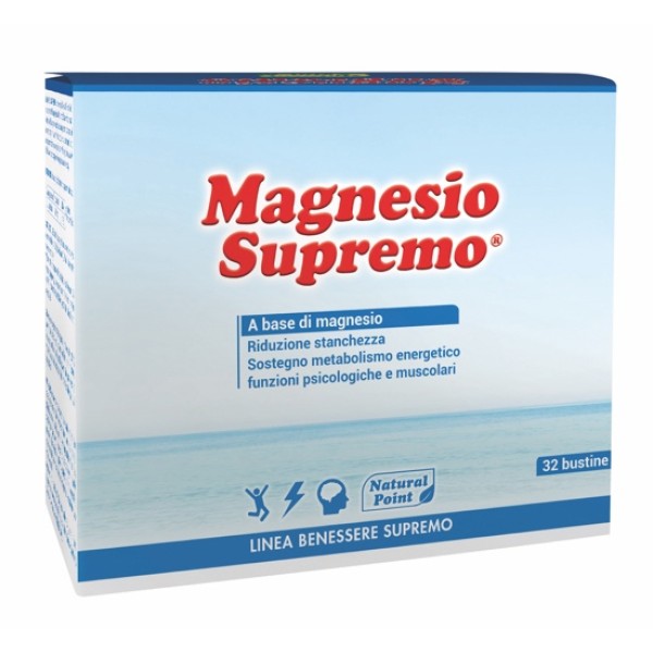 Magnesio Supremo 32 Buste (SCAD.09/2025) Natural Point  Prodotto Italiano