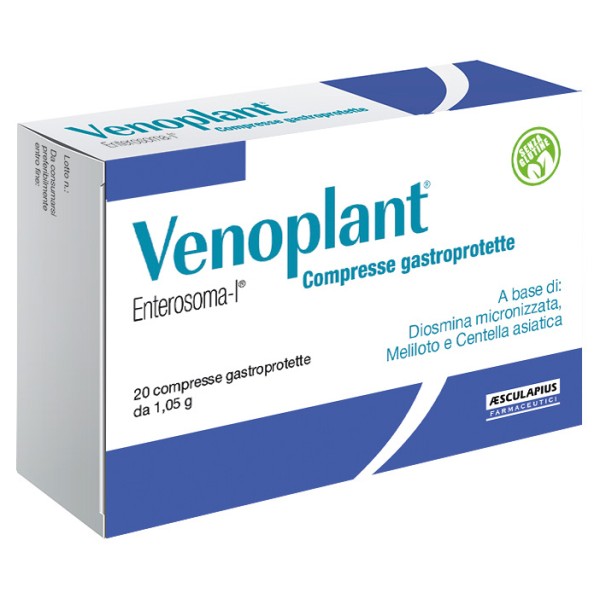 Venoplant 20 compresse 1,2g (SCAD.05/2026) Integratore Alimentare per microcircolo e pesantezza delle gambe.