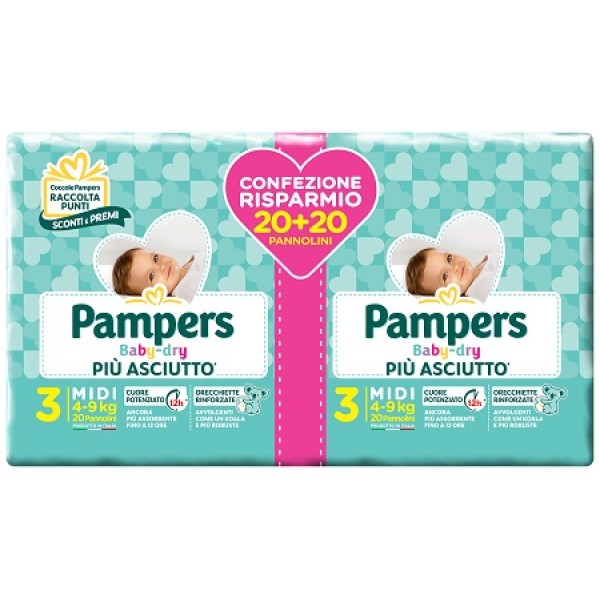 PAMPERS BABY DRYDUO DWCT MID40