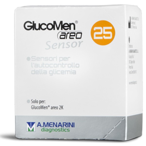 Glucomen Areo Sensor 25 pezzi  Strisce per la Misurazione della Glicemia 