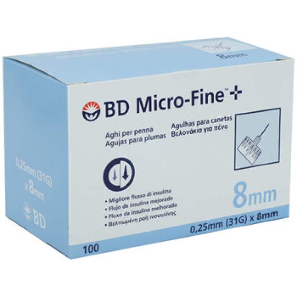 BD MICROFINE AGO G31 8MM 100PZ