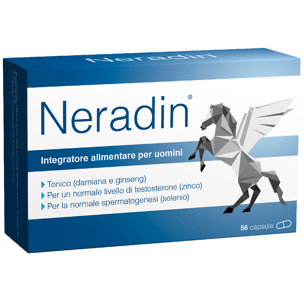 Neradin 56 Capsule Integratore per il normale mantenimento di Testosterone