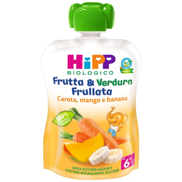 HIPP BIO FRUT&VER CAR/MA/BA90G