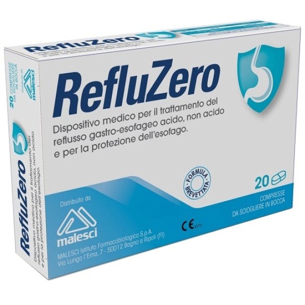 Refluzero 20 Compresse Dispositivo medico per il Reflusso Esofageno