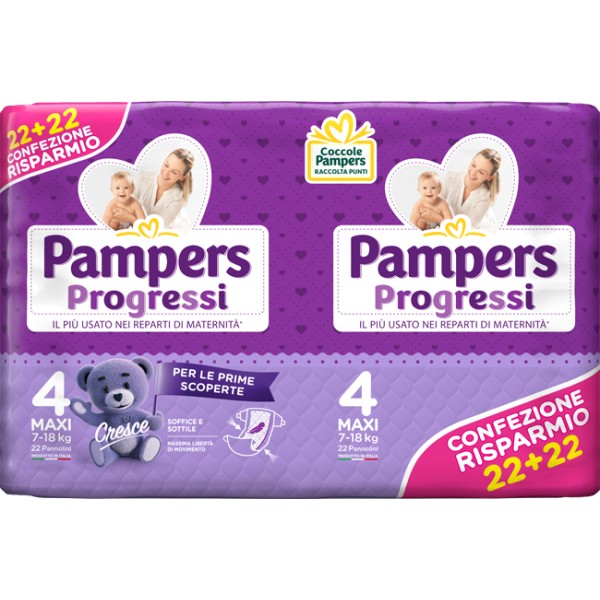 PAMPERS PROGRESSI MAXI 44PZ