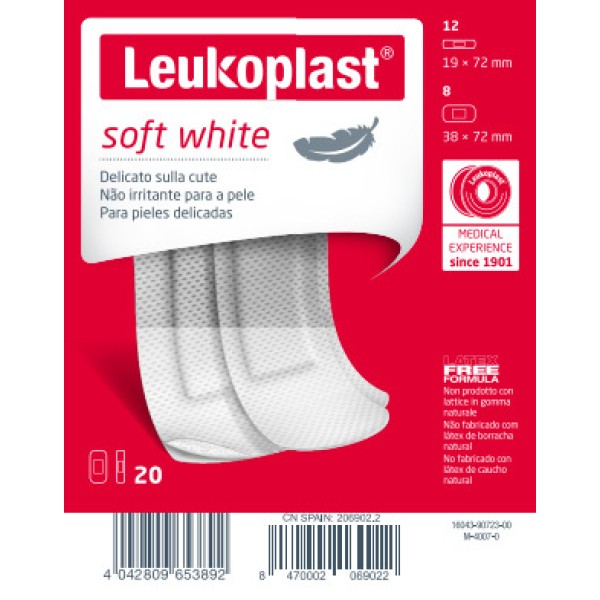 LEUKOPLAST SOFT WHITE 20PZ ASS