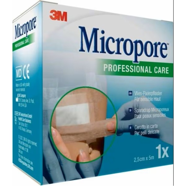 3M MICROPORE SURG T TA M5X25MM