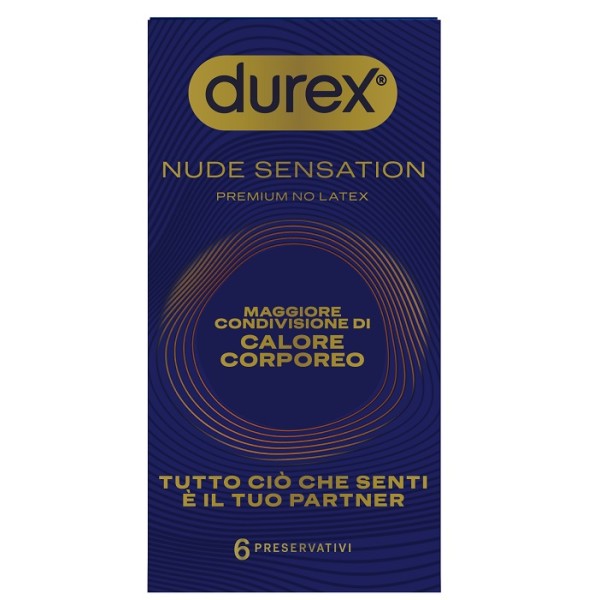 Durex Nude Sensation Preservativi In Nitrile Ultra Sottili Extra Lubrificati Regular 6 Pezzi