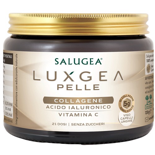 Salugea Luxgea Pelle 130 g - Integratore a base di Collagene e Acido Ialuronico (SCAD.05/2027)