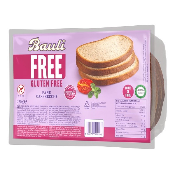 BAULI FREE PANE CASERECCIO220G