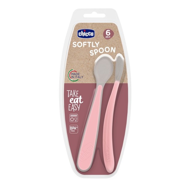 CH CUCCHIAIO SIL DOPP ROSA 6M