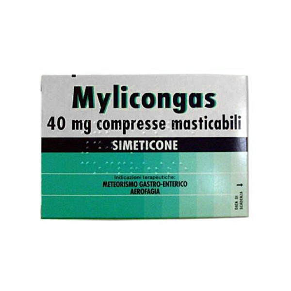 Mylicongas 40mg 50 compresse masticabili (SCAD.12/2025)  Trattamento Gonfiore e Meteorismo