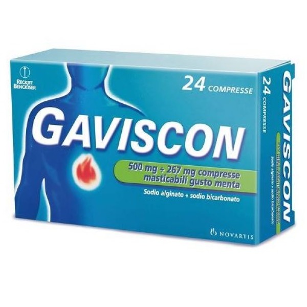 Gaviscon 500+276 mg  24 Compresse Gusto Menta 