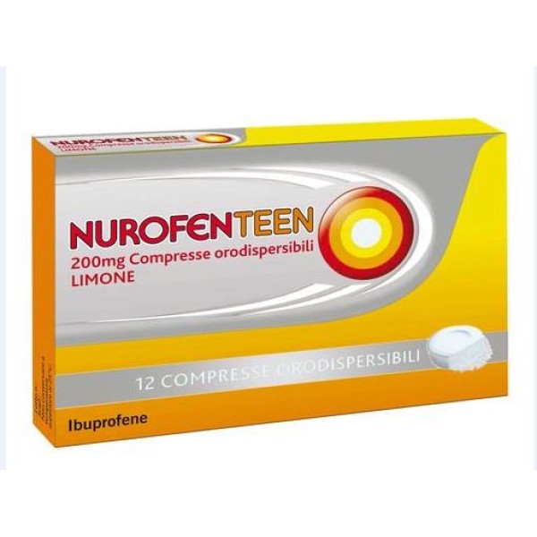 NurofenTeen 200 mg (SCAD.07/2026) 12 Compresse Orodispersibili Gusto Limone - Ibuprofene