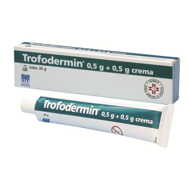 Trofodermin (SCADENZA.09/2025) Crema Dermatologica 30g 0,5+0,5- Crema con azione Antibiotica 